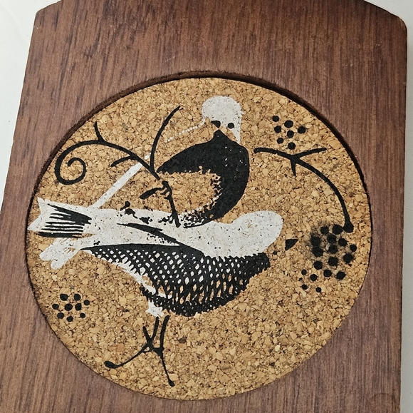 Vintage 1960s Hi Mark Rustic Wood CORK Bird Cage Design Made in Taiwan - Picture 3 of 10